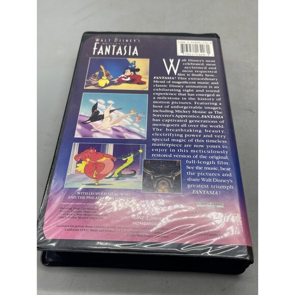 vintage Walt Disney's masterpiece Fantasia VHS diamond edition English READ - Picture 3 of 3